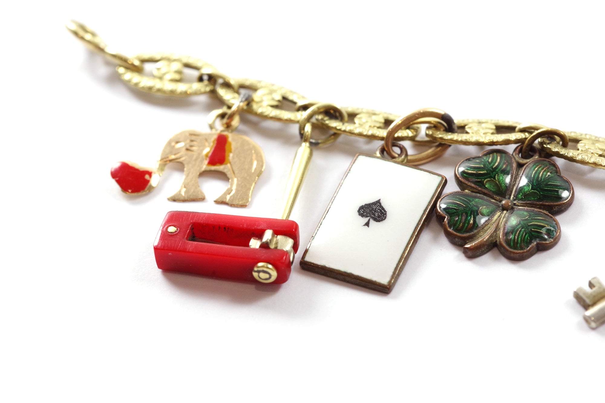 antique music charm's bracelet