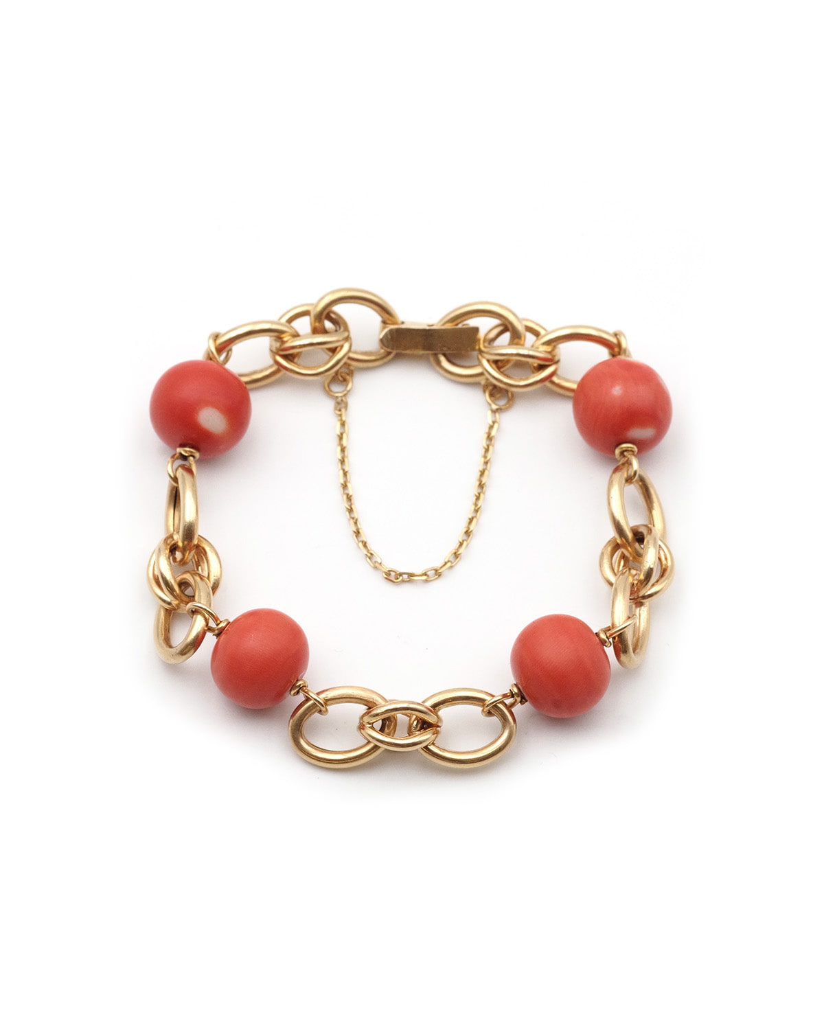 Sixties coral pearl bracelet
