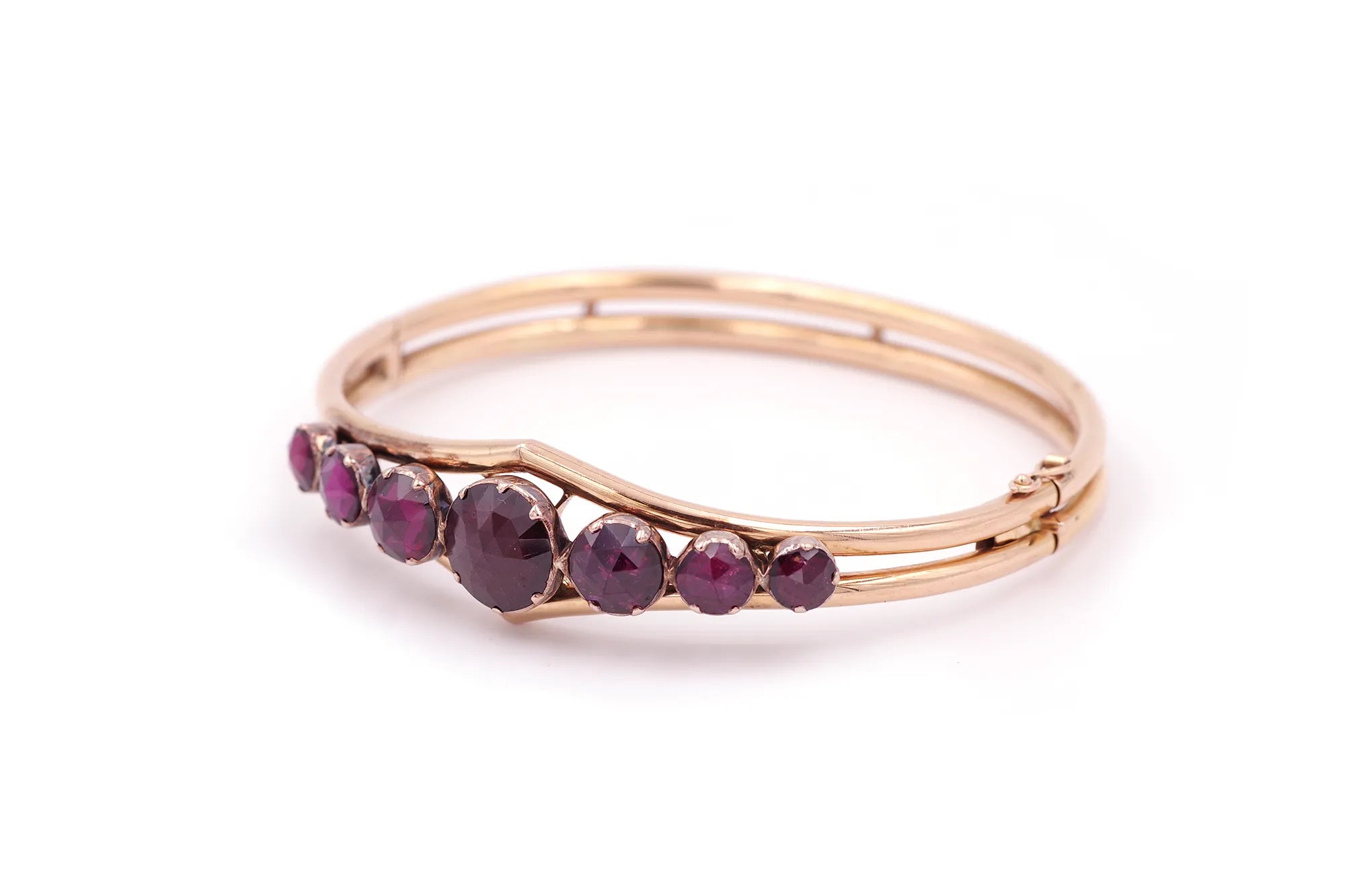 Perpignan garnet bracelet in gold