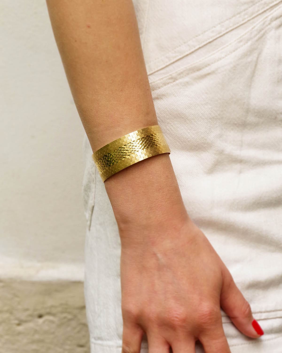 Italian gold fancy link bracelet