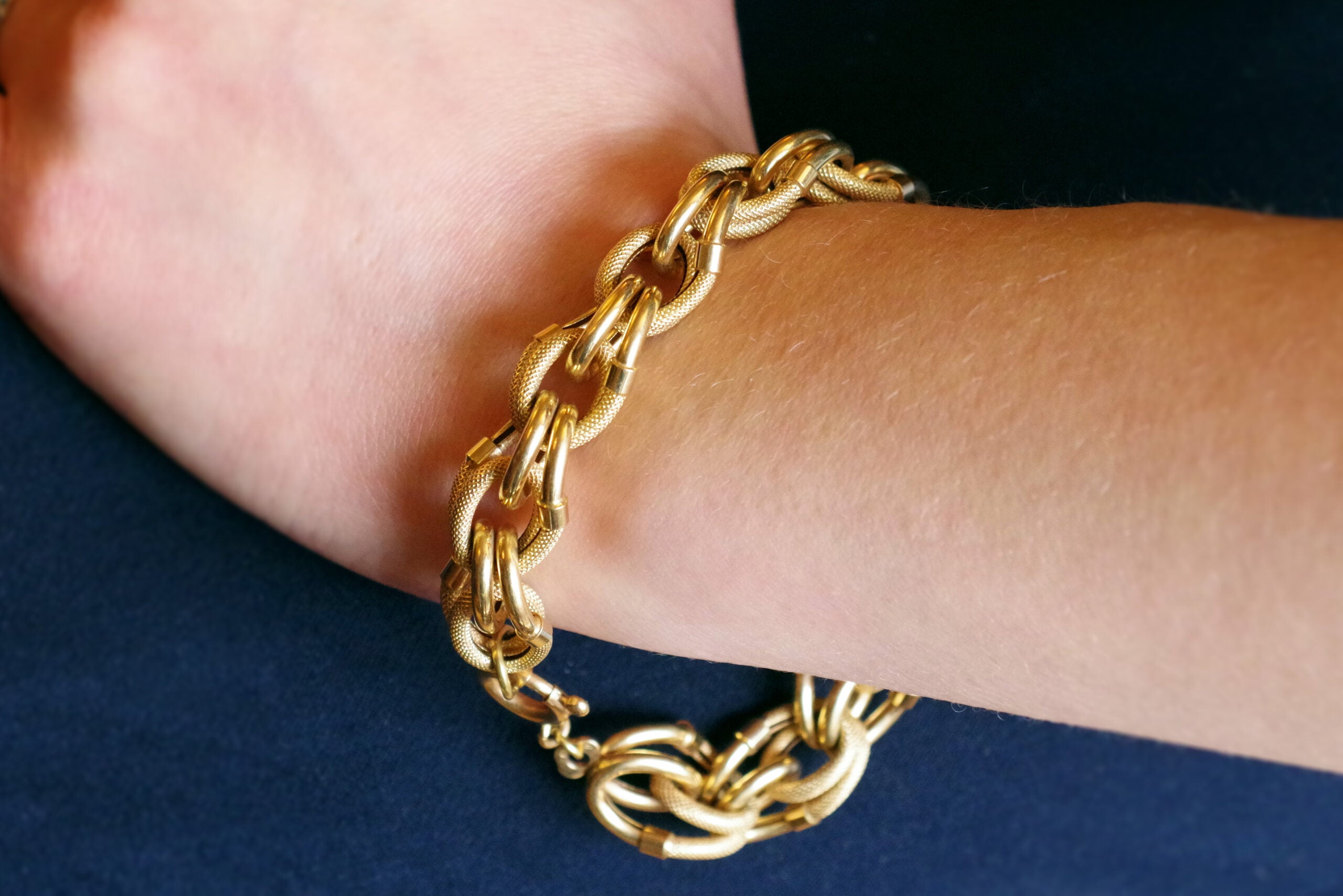 bracelet italien or 18k bijou ancien