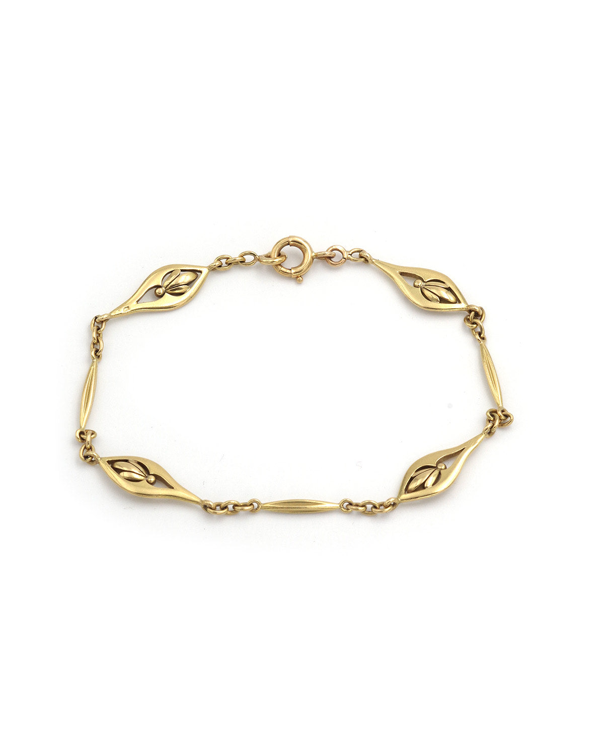 Bracelet feuille Art Nouveau