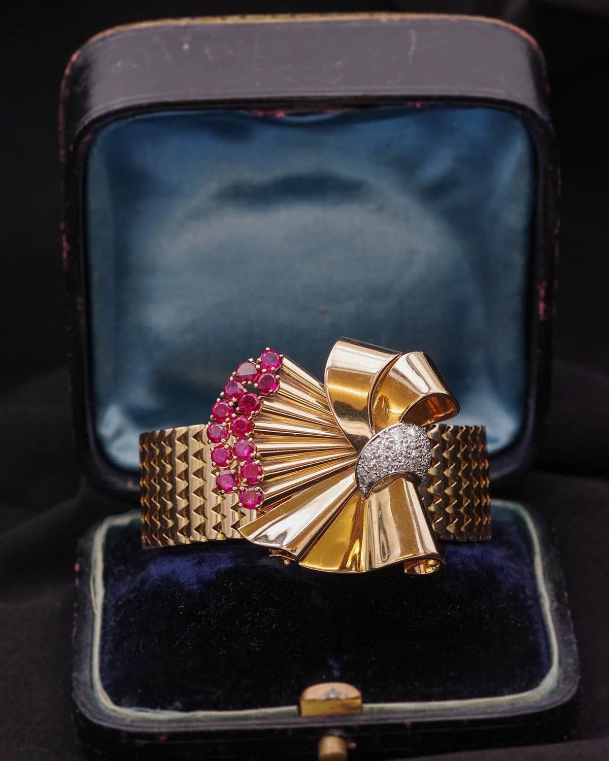 Bracelet ruban noeud en or