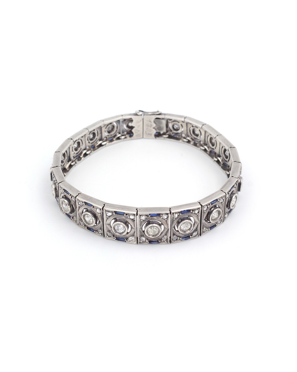 bracelet art deco en argent