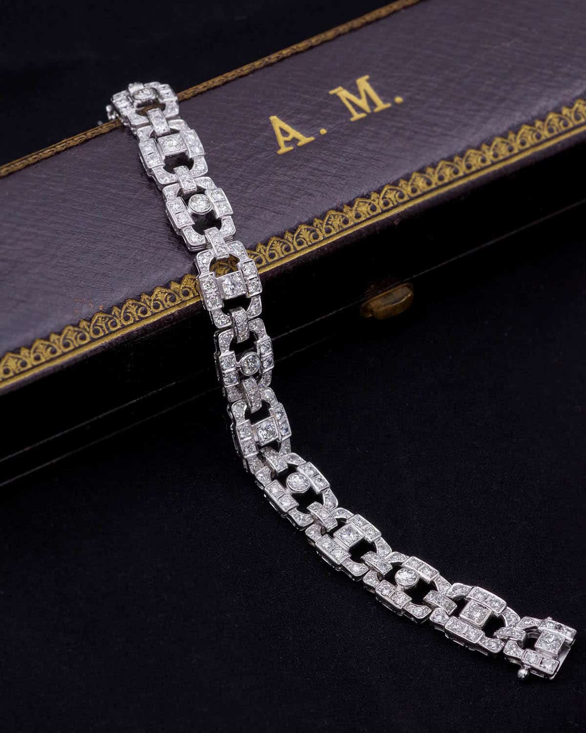 art deco diamond bracelet