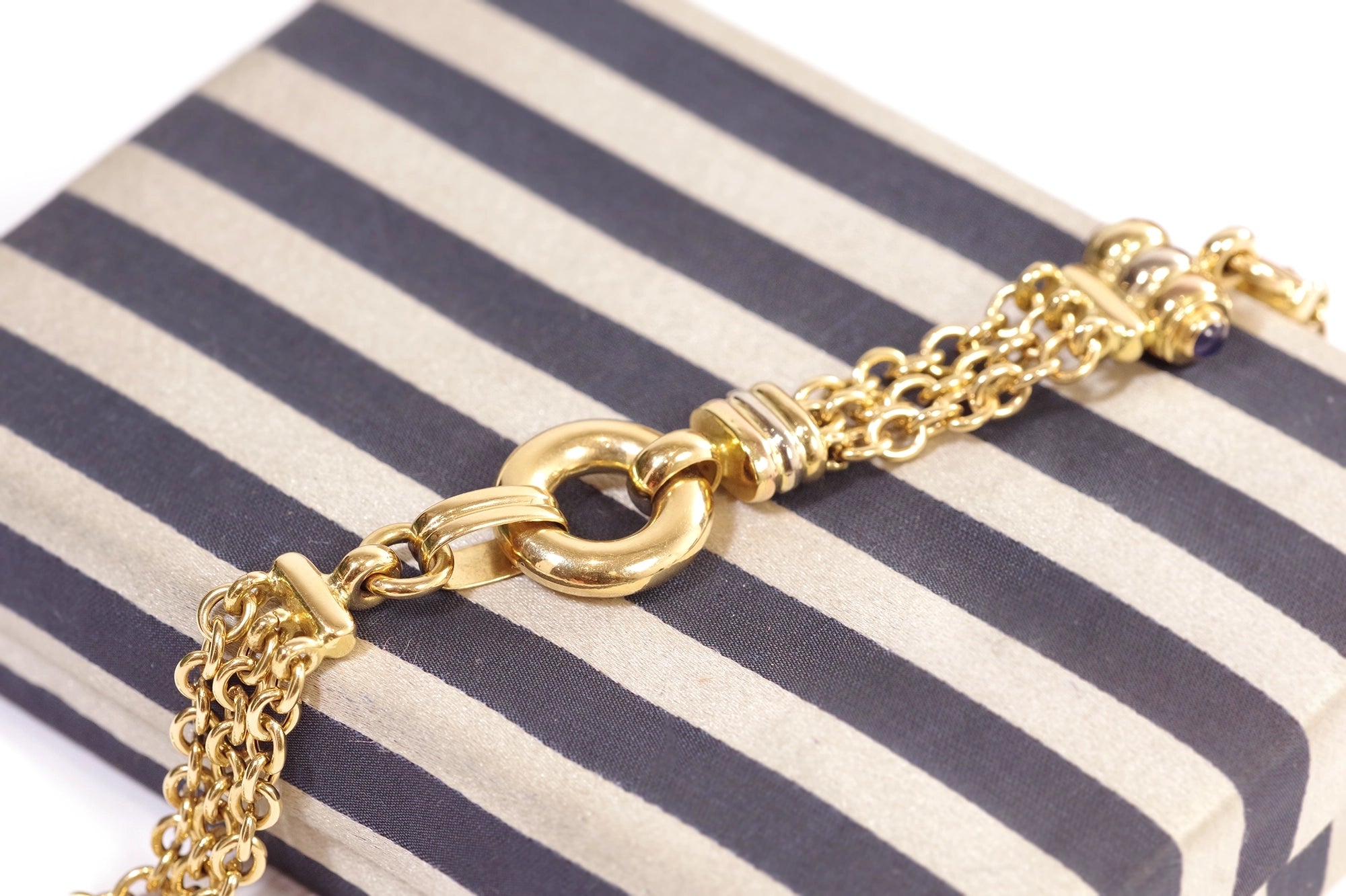 Hermes style gold bracelet