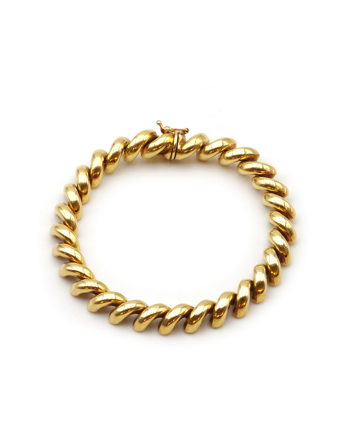 bracelet macaroni en or