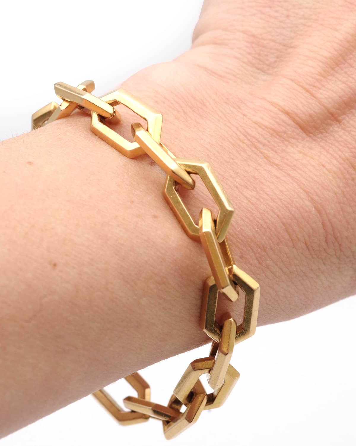 Bracelet chaine maille rectangle