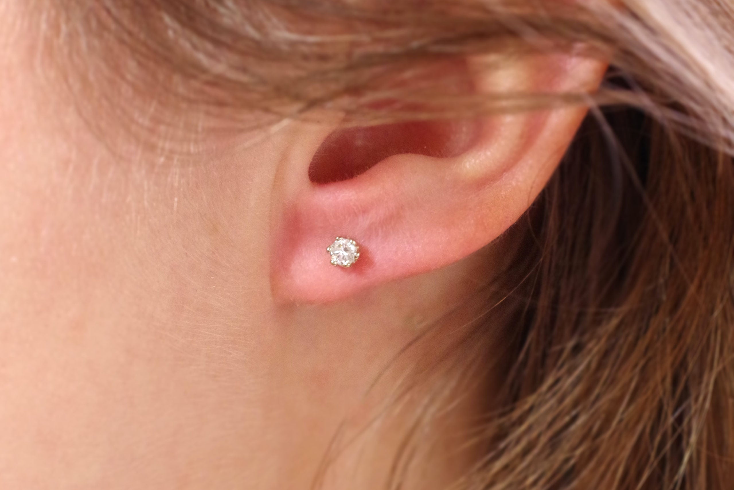 Diamond stud earrings