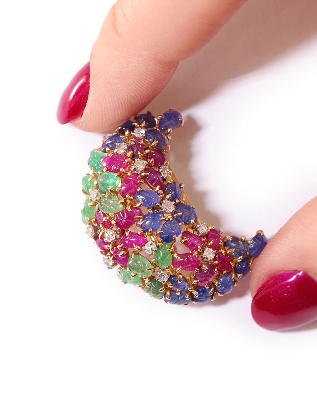 Clip de revers Art Deco Tutti Frutti