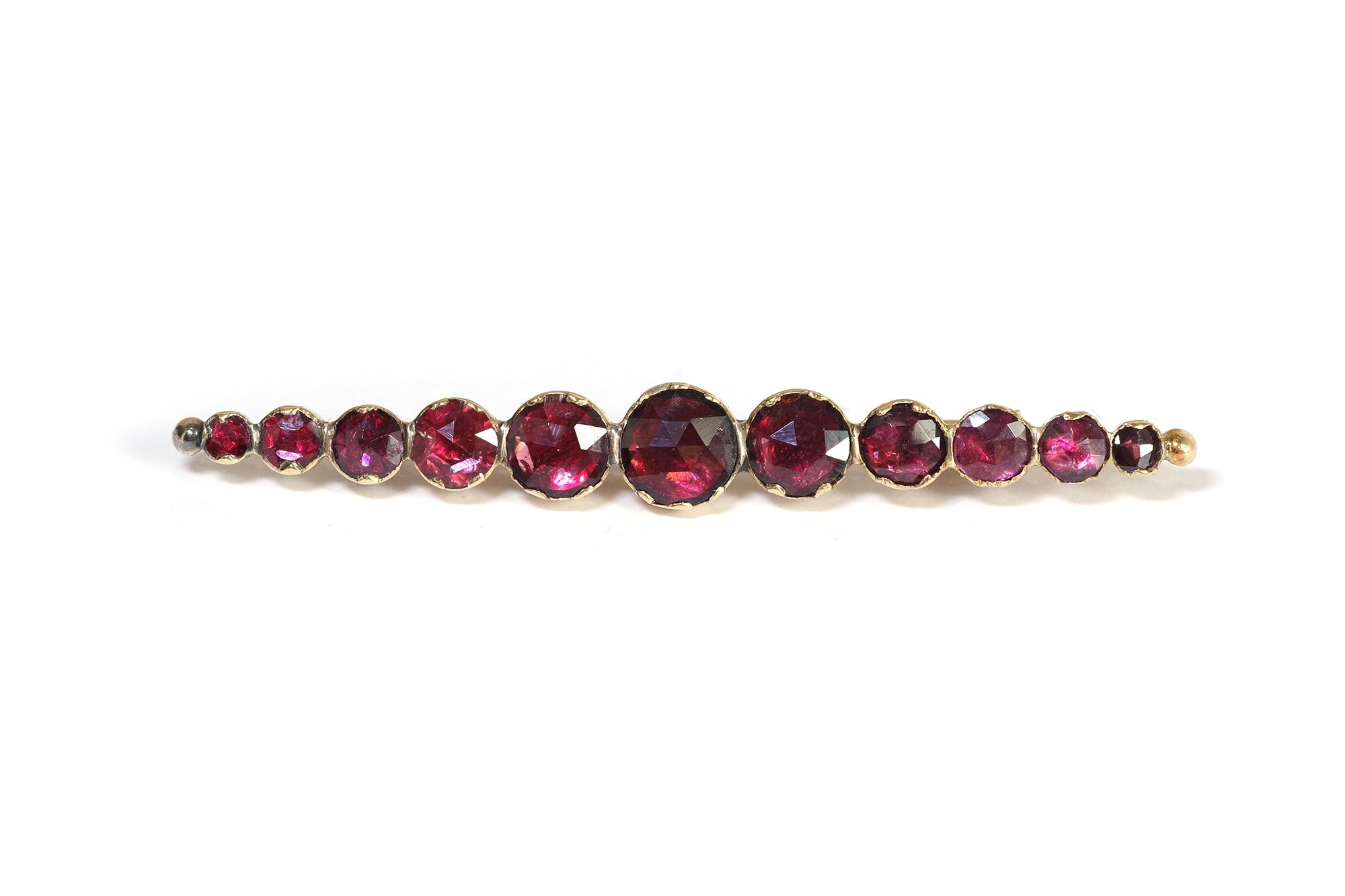 antique Perpignan garnet brooch