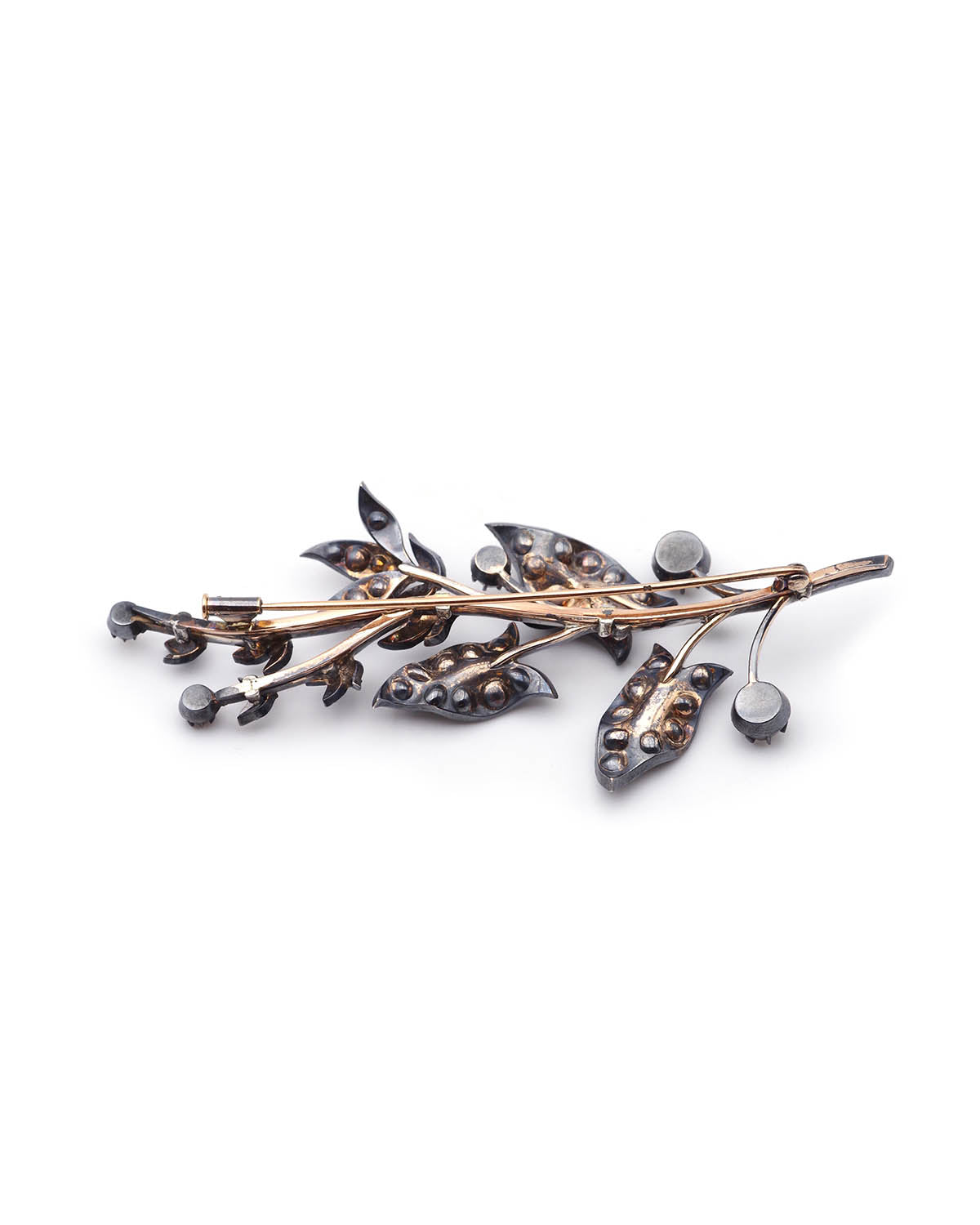 Victorian branch diamond brooch
