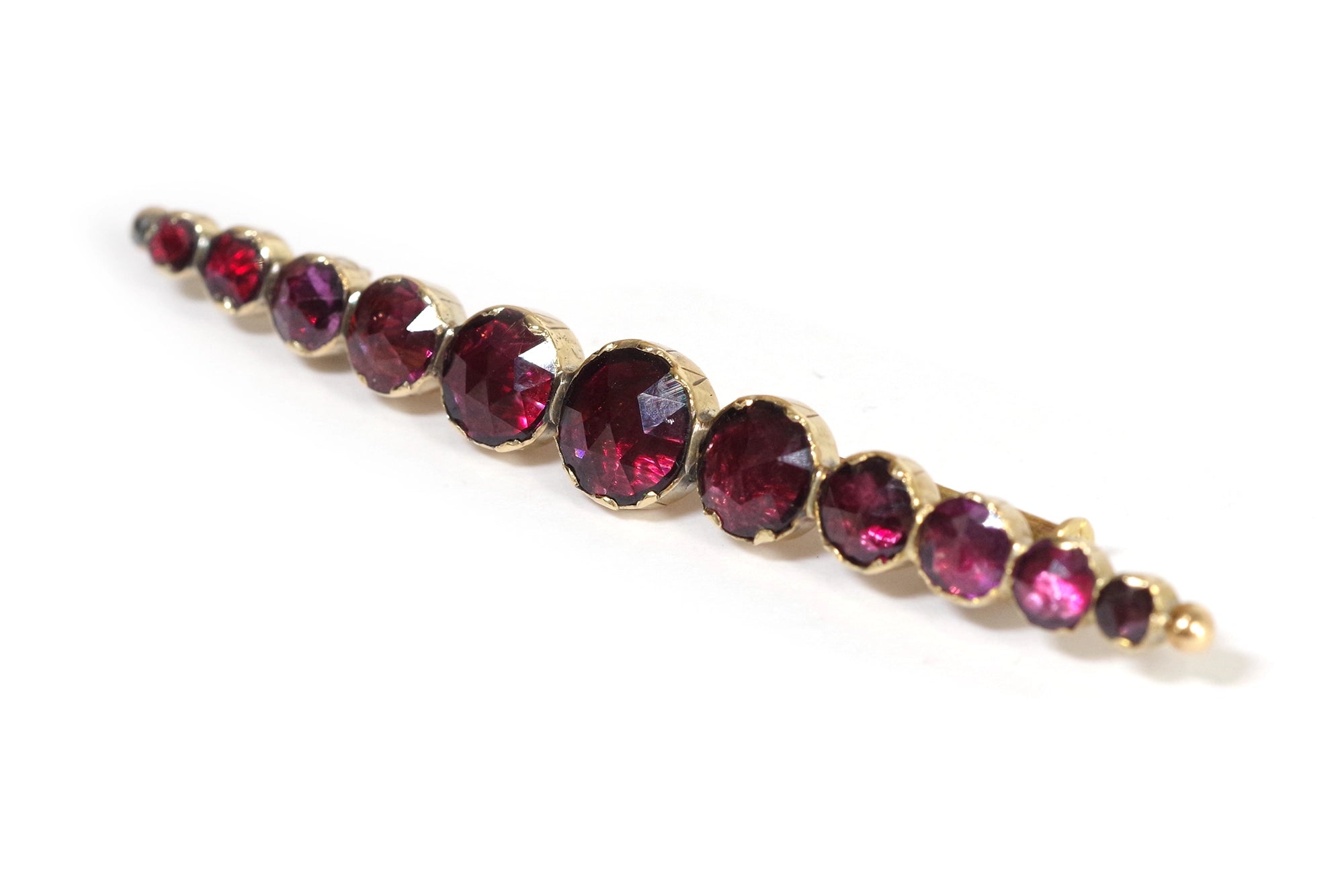 Catalan antique garnet brooch