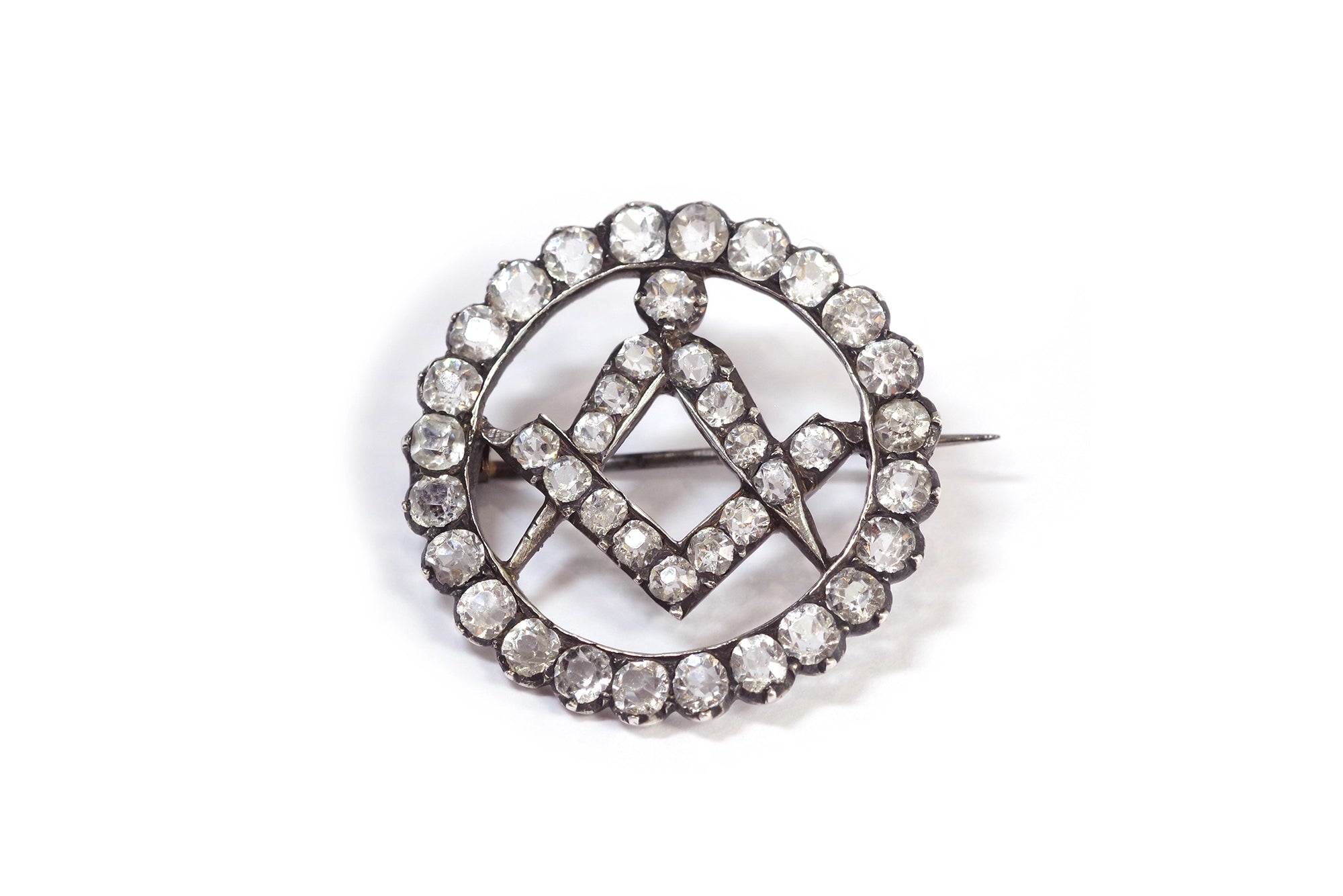 paste silver brooch