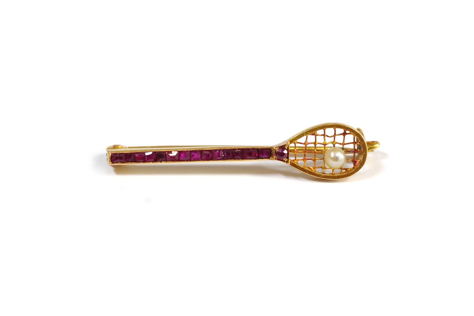 art deco sport tennis brooch