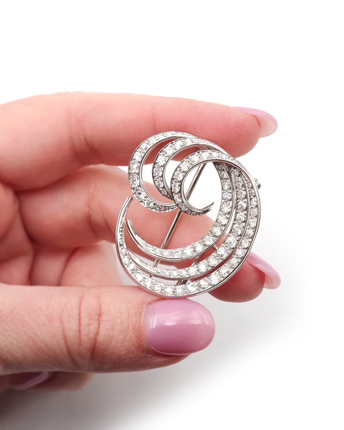 Broche diamants en or