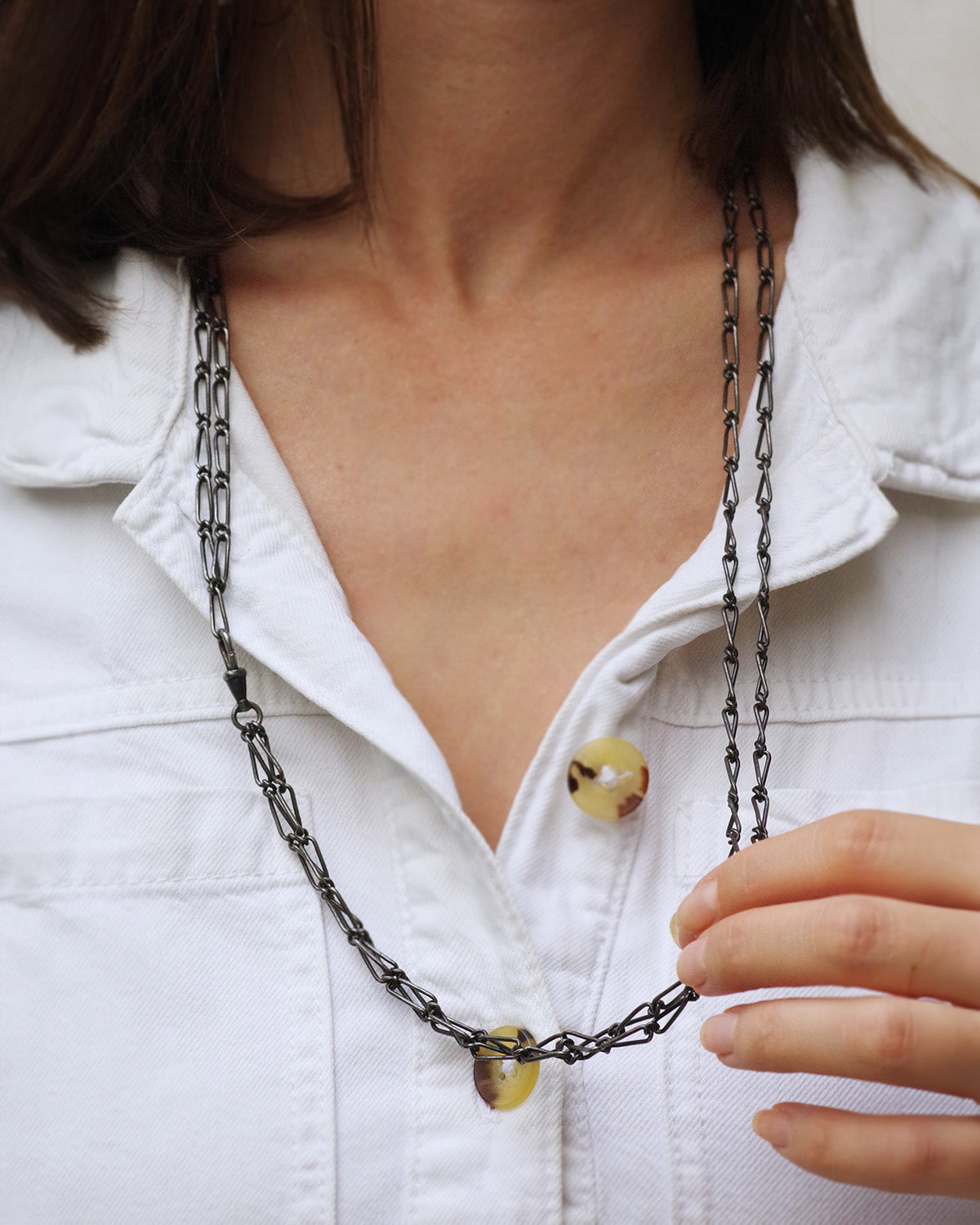 Victorian antique black chain