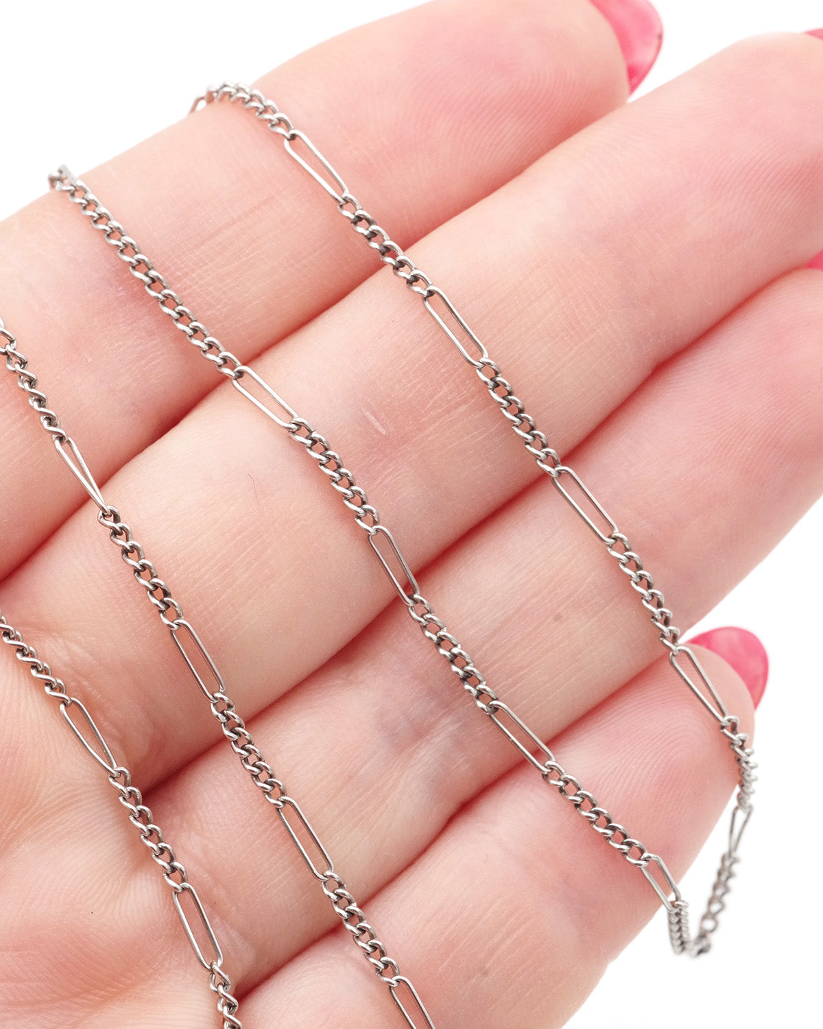 Chaine art deco platine
