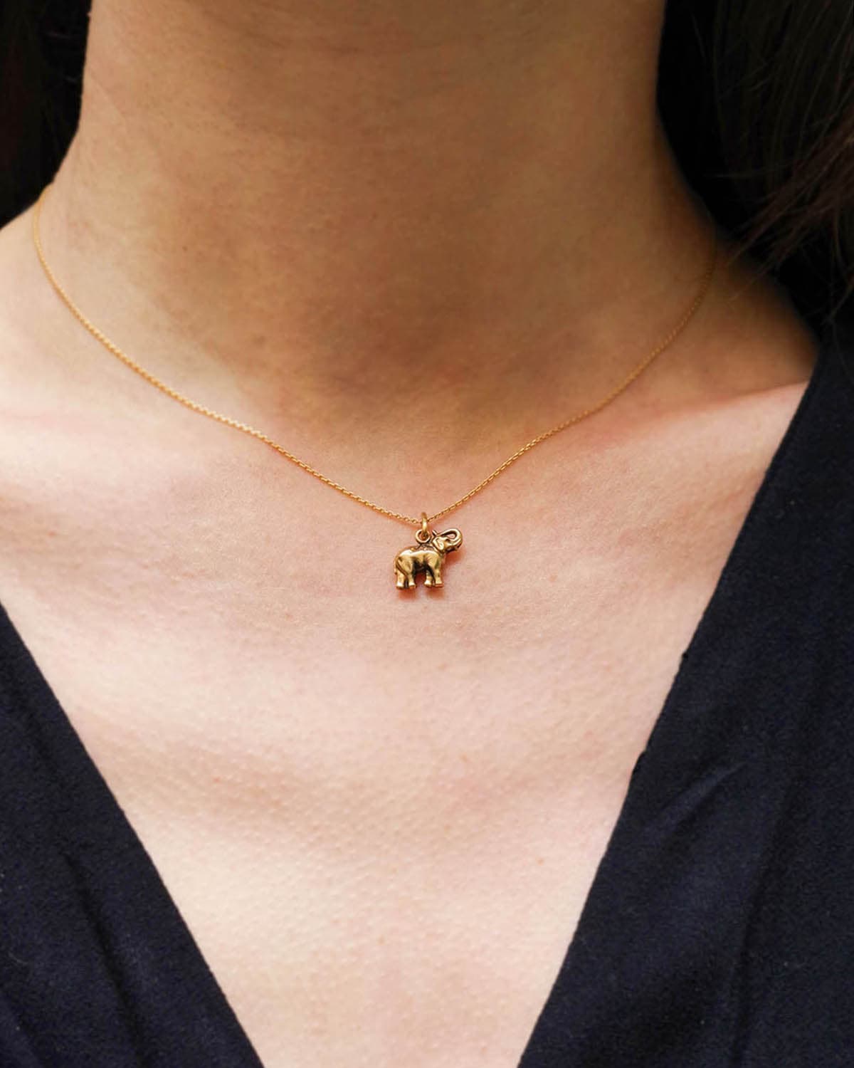charm elephant en or