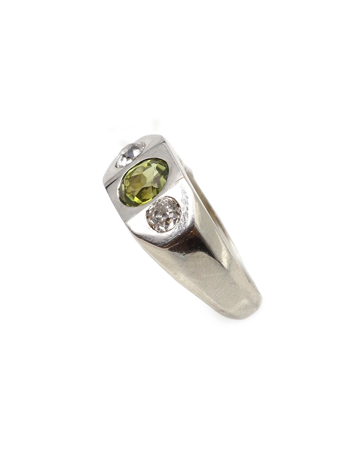 Tourmaline diamond ring