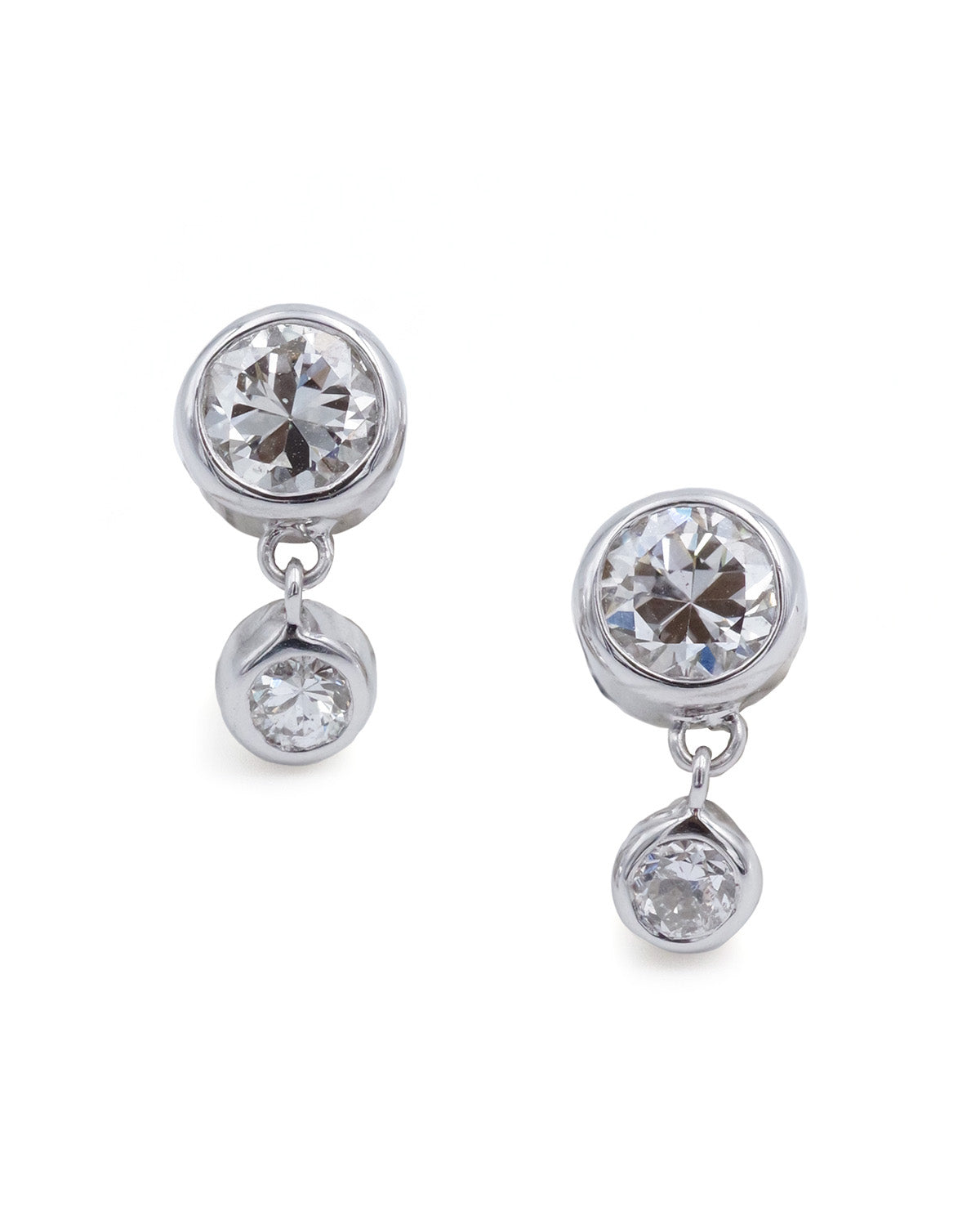 puces oreille diamant 1.18 ct