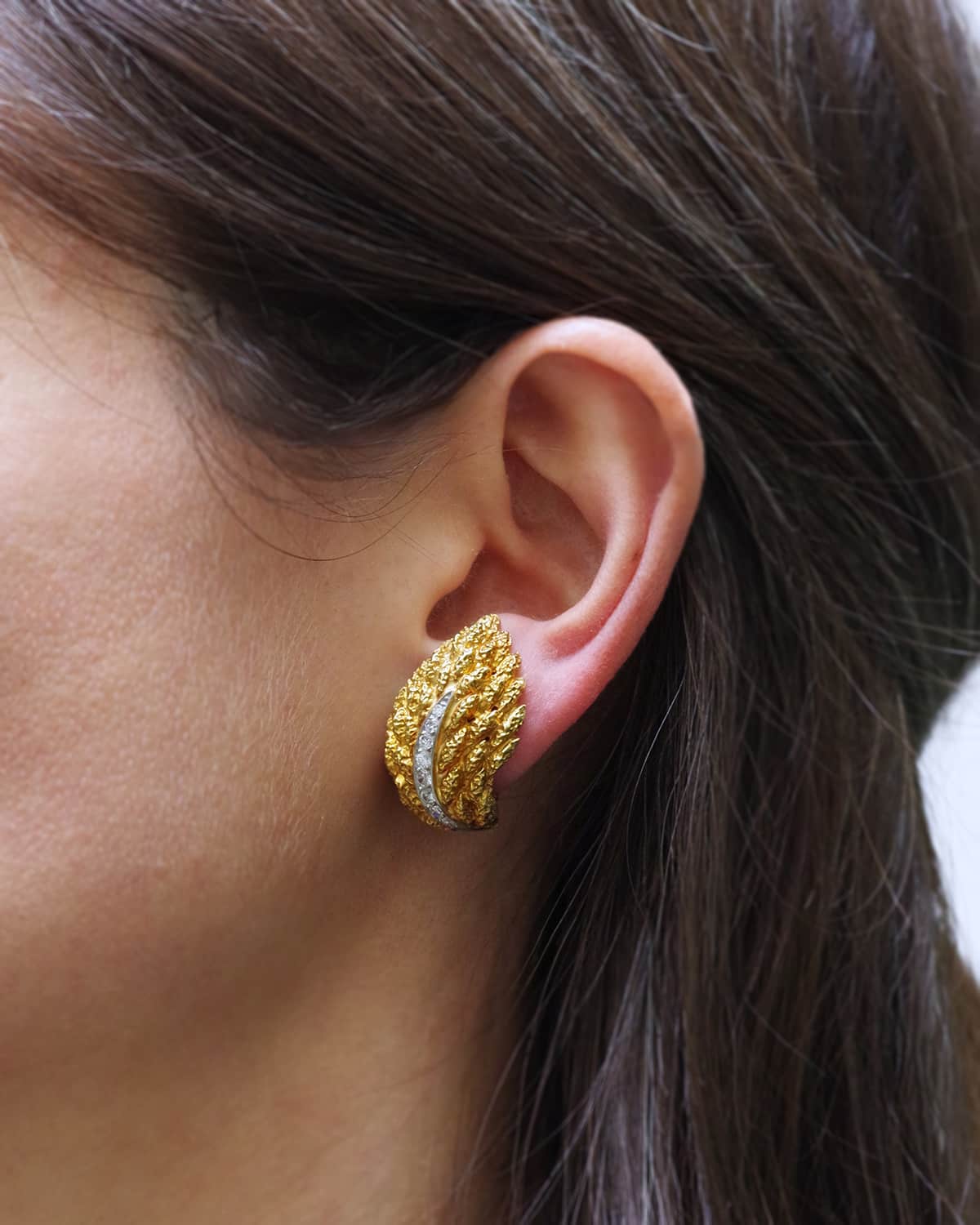 Boucheron Paris feather ear clips