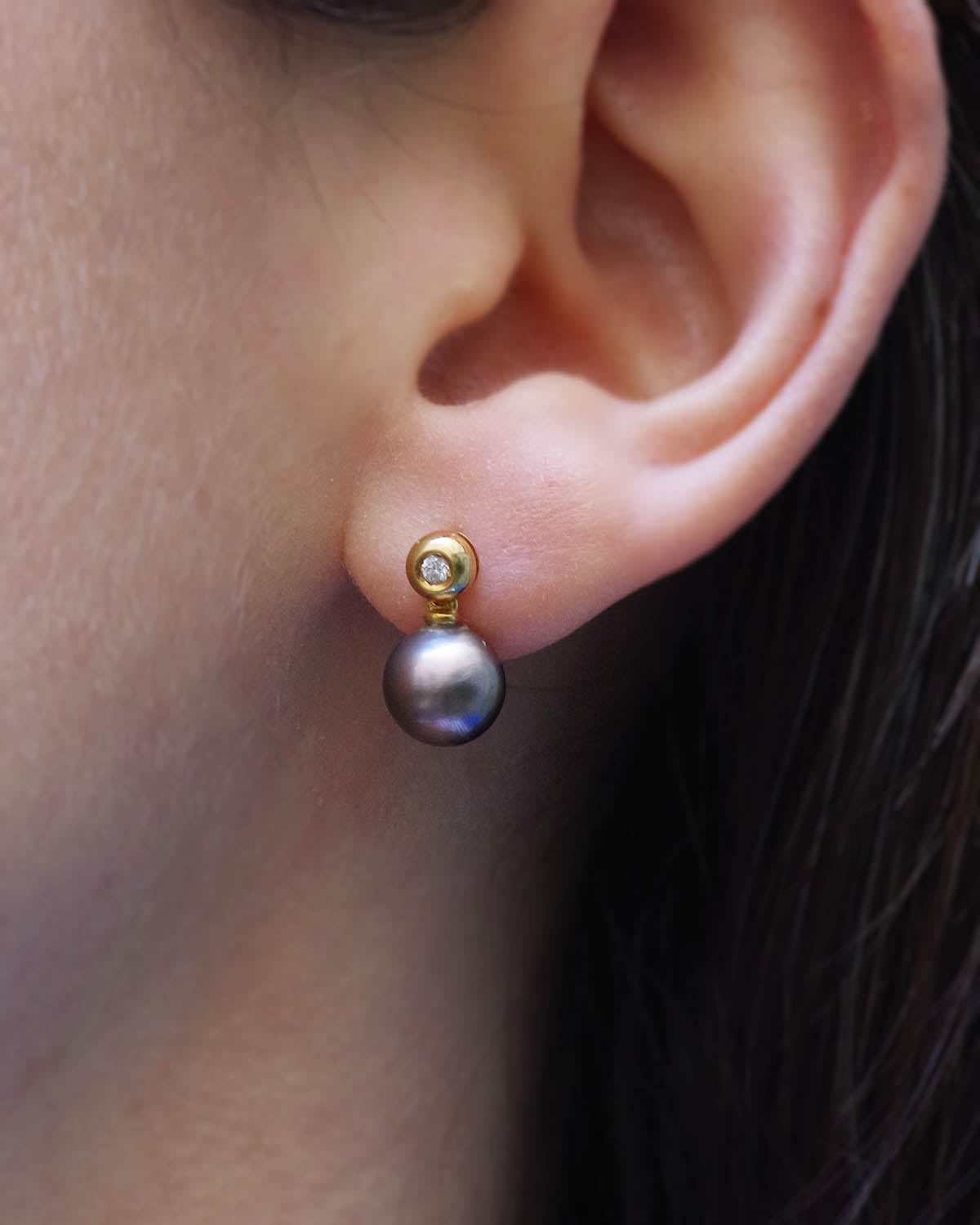 diamond pearl earrings