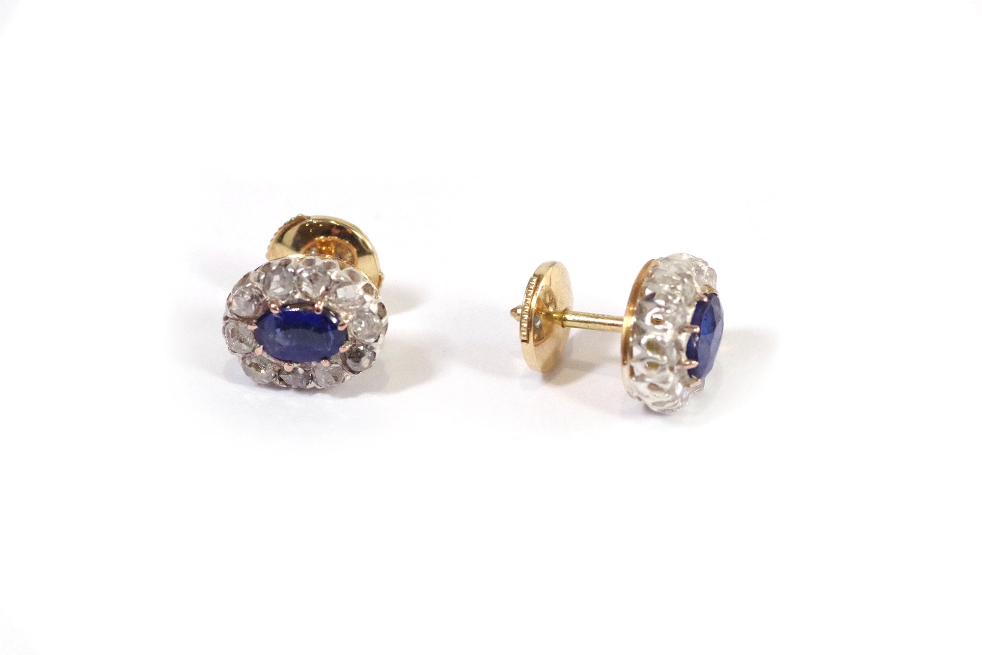 boucles d'oreille anciennes diamants