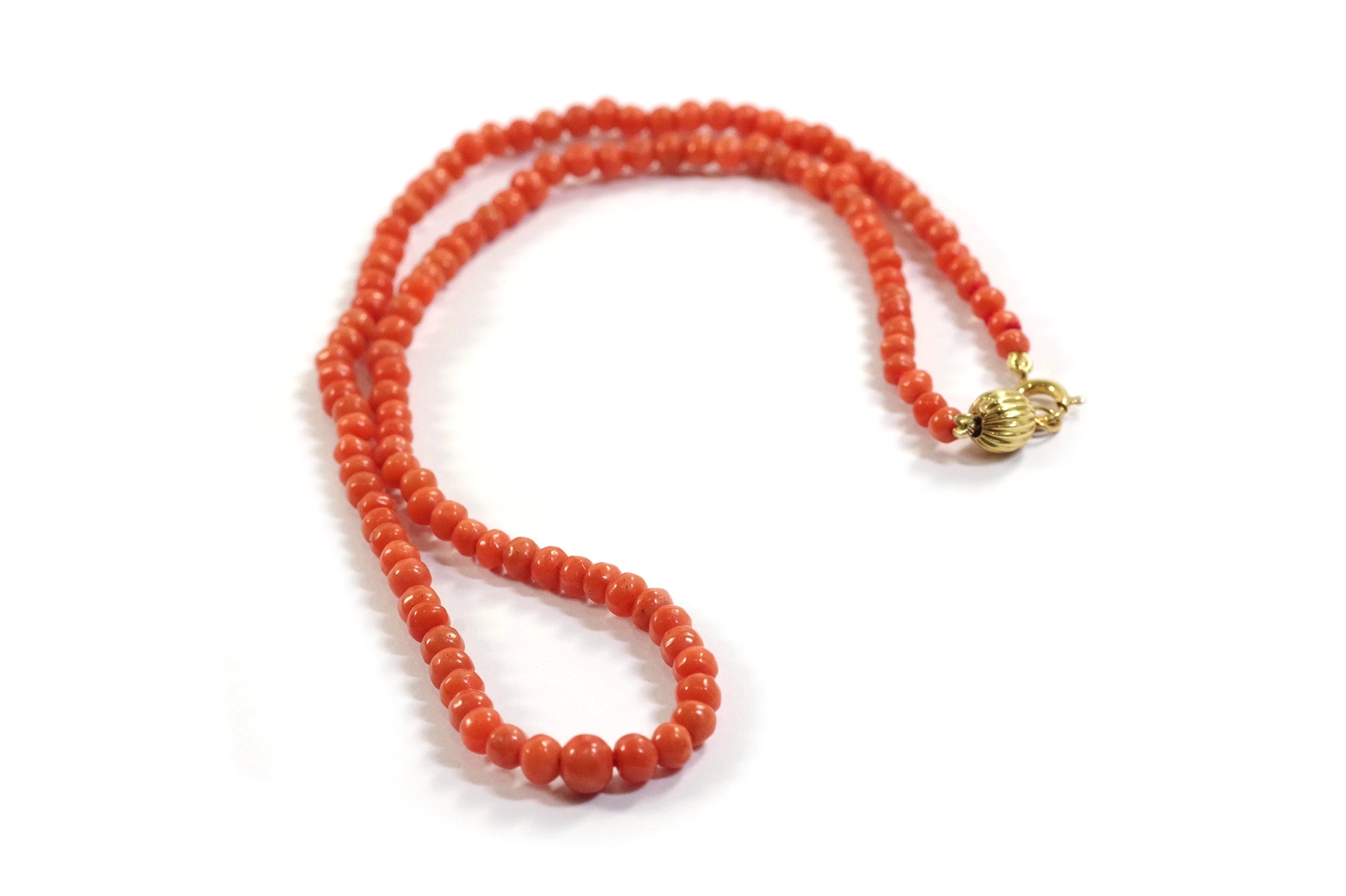 collier de corail fermoir en or