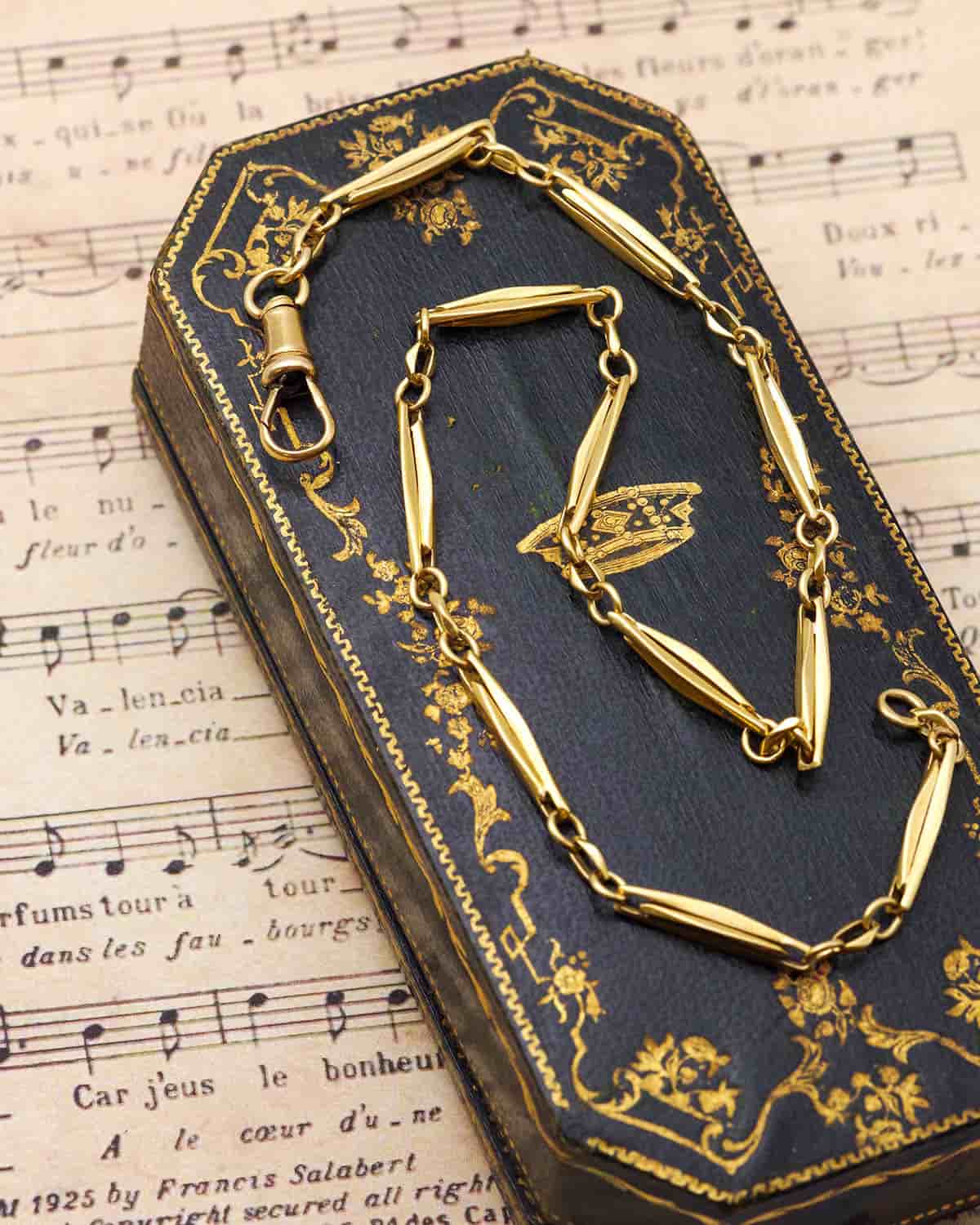 Victorian gold watch chain