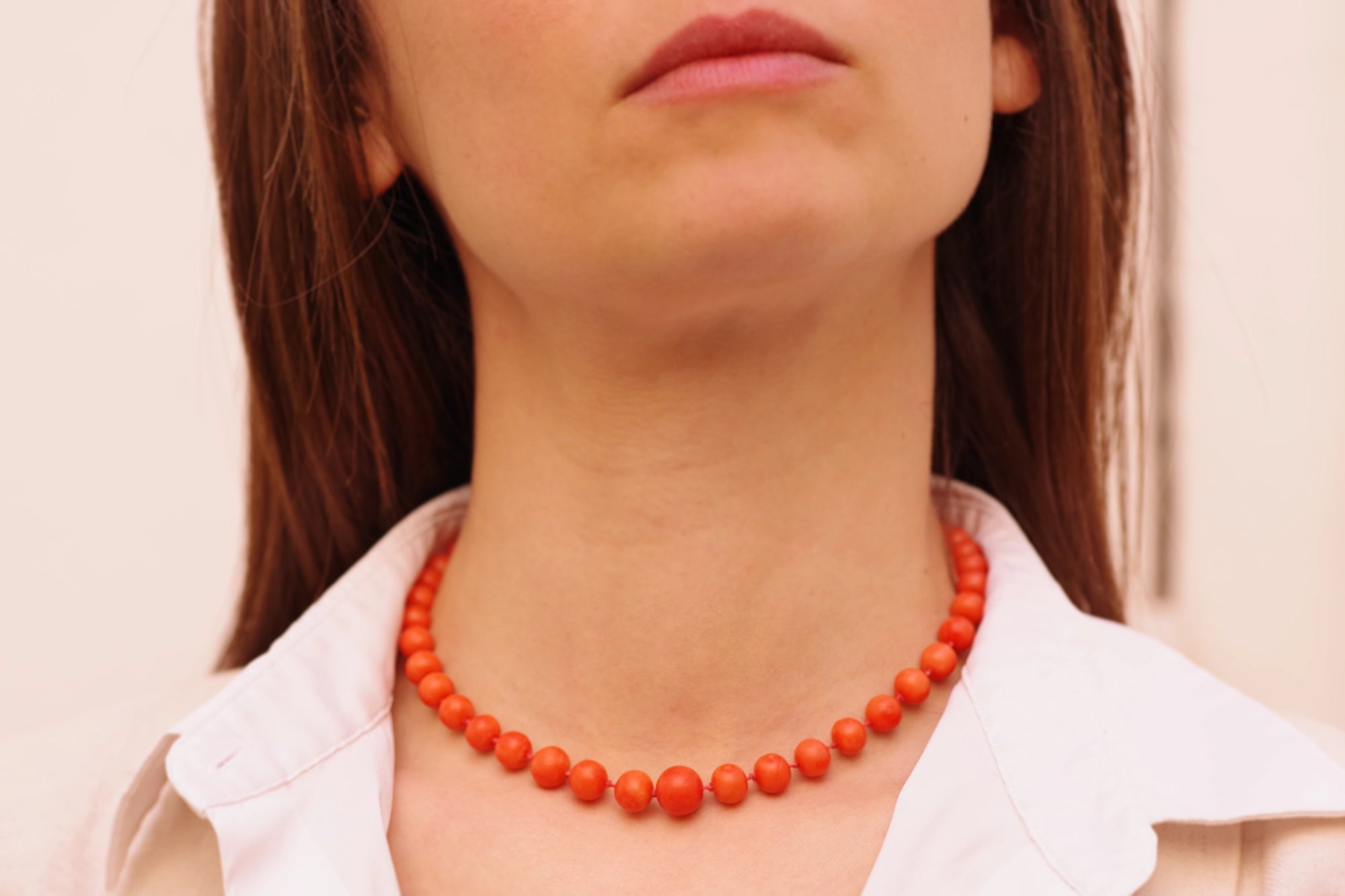 collier perles de corail