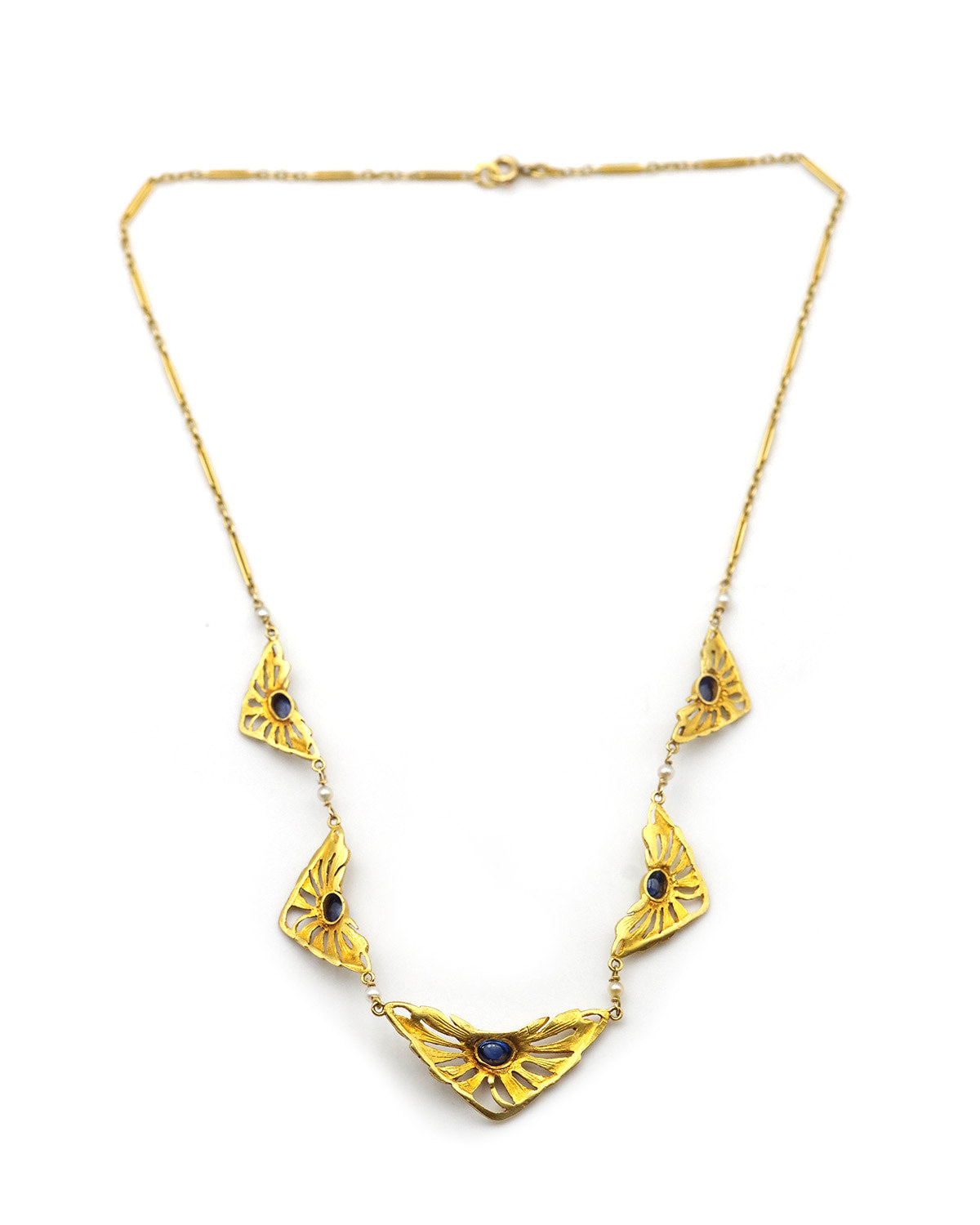 Collier Art Nouveau saphirs