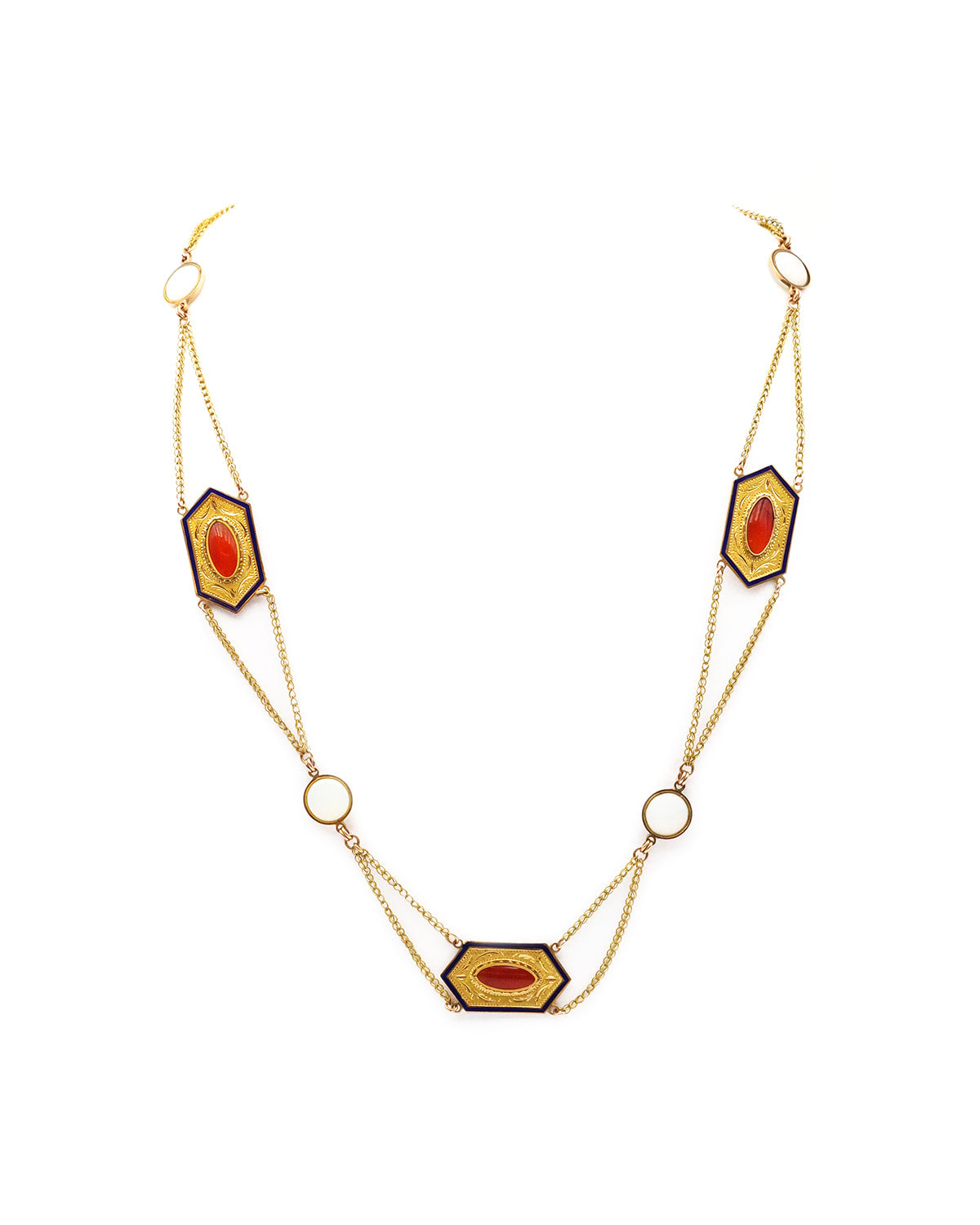 Collier cornaline en or du Premier Empire