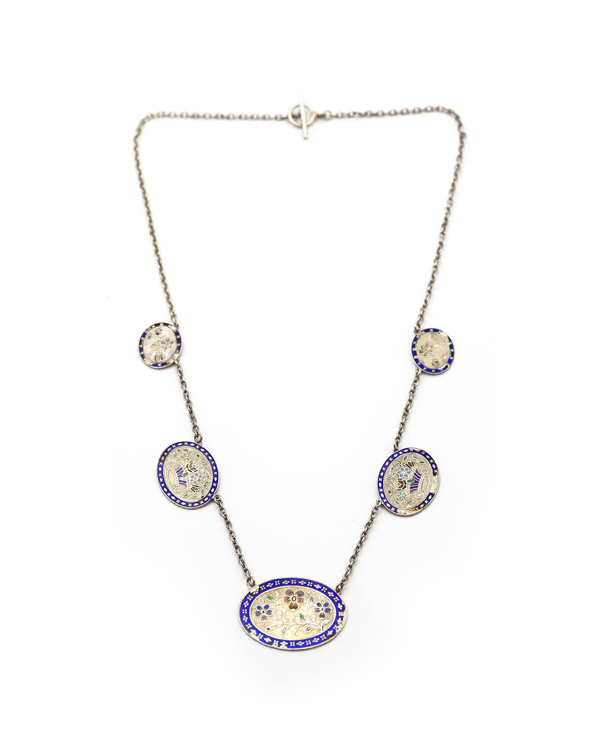 Antique enamel necklace from Normandy