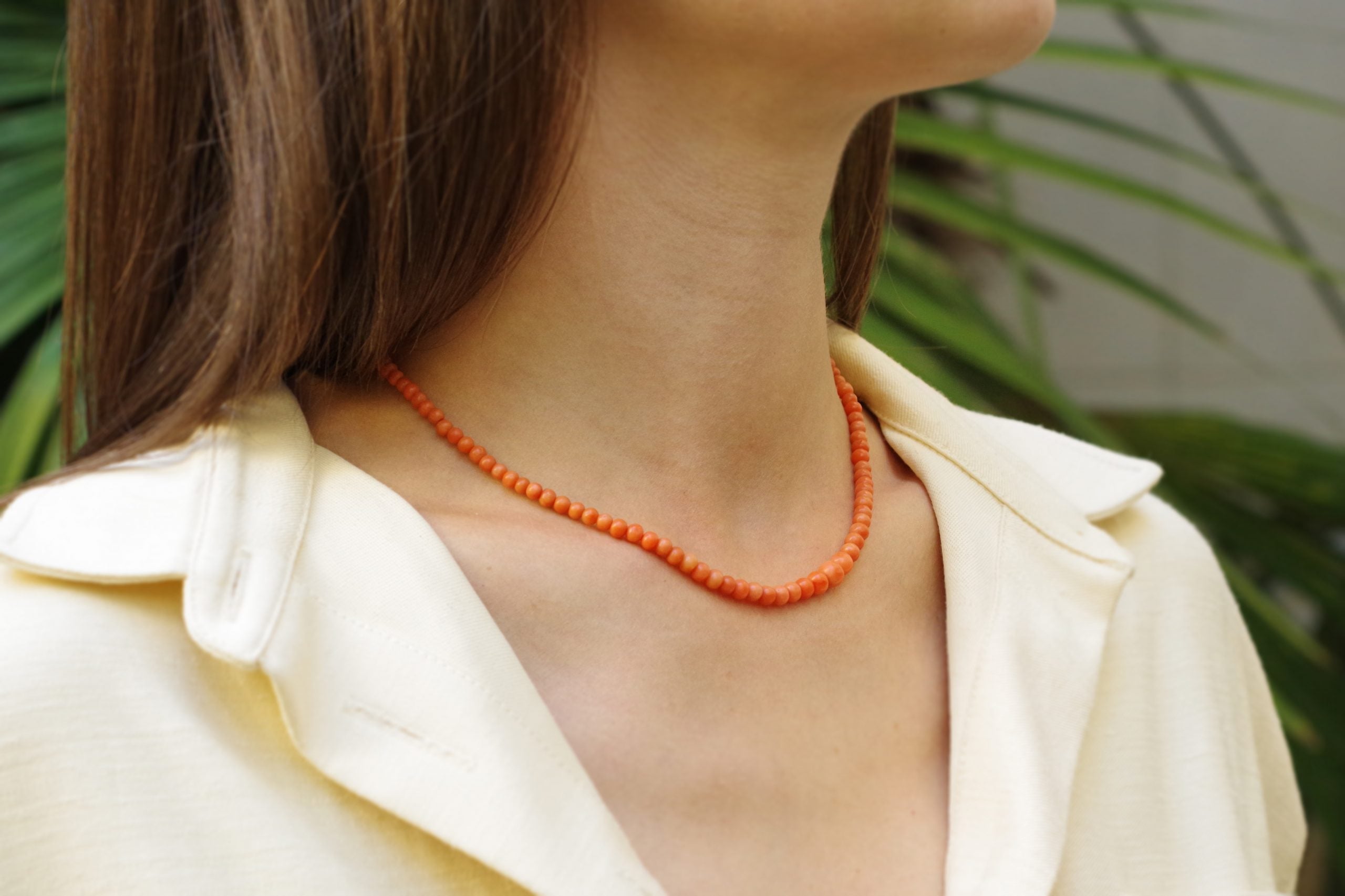 coral pearl necklace