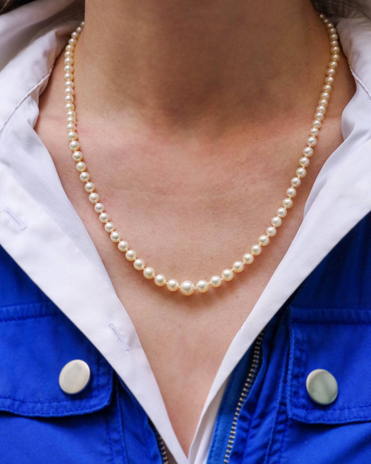 Collier perles de culture fermoir en or