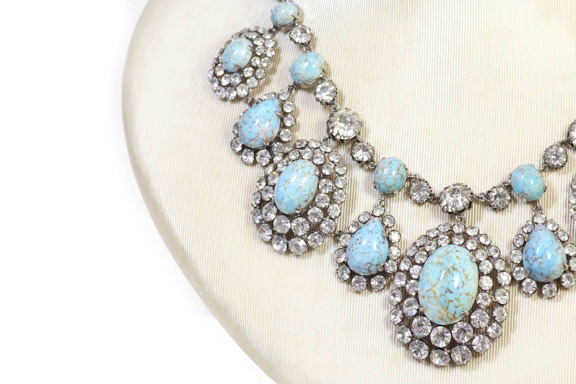 Antique paste turquoise imitation necklace