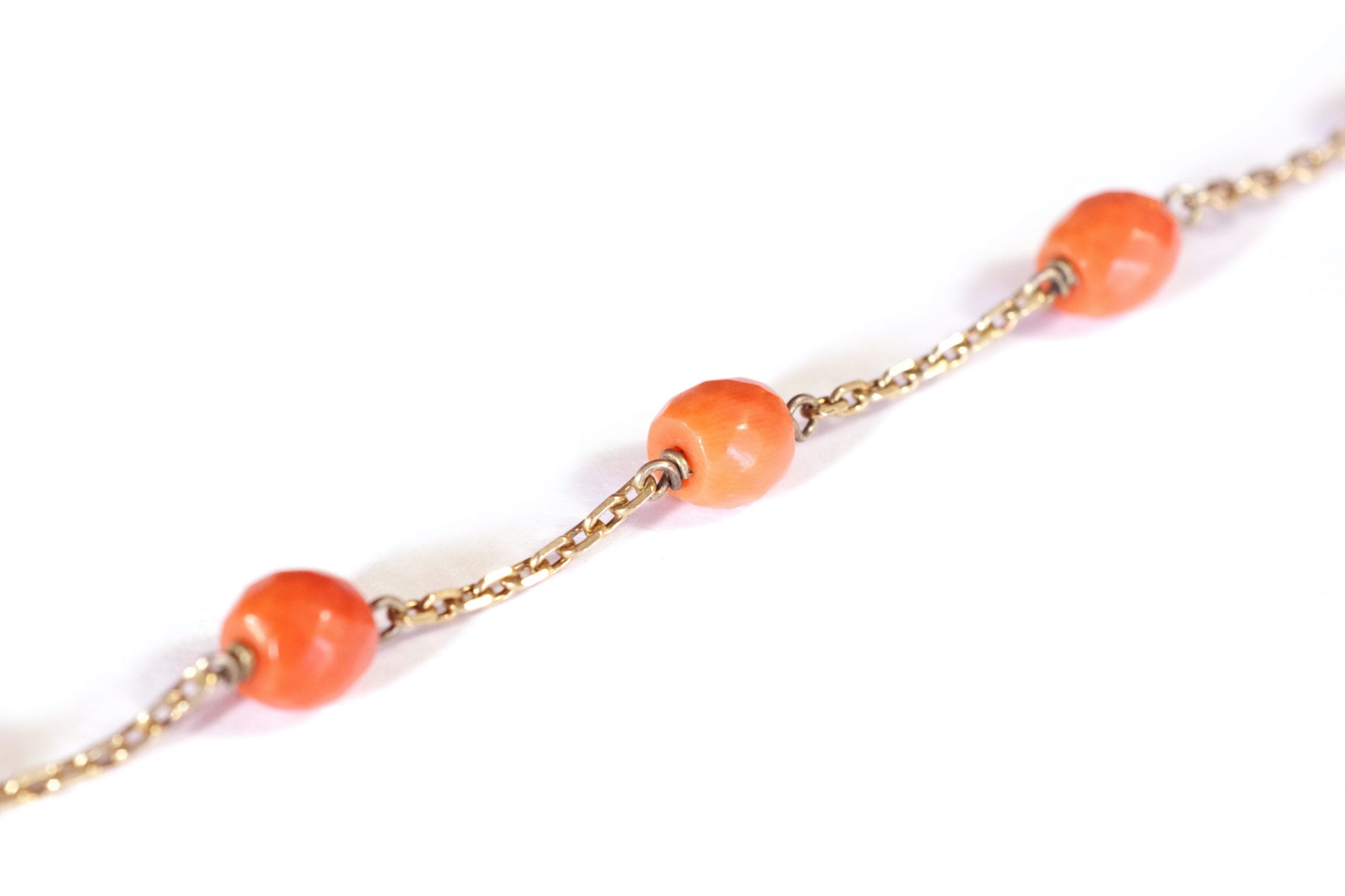 vermeil coral bracelet