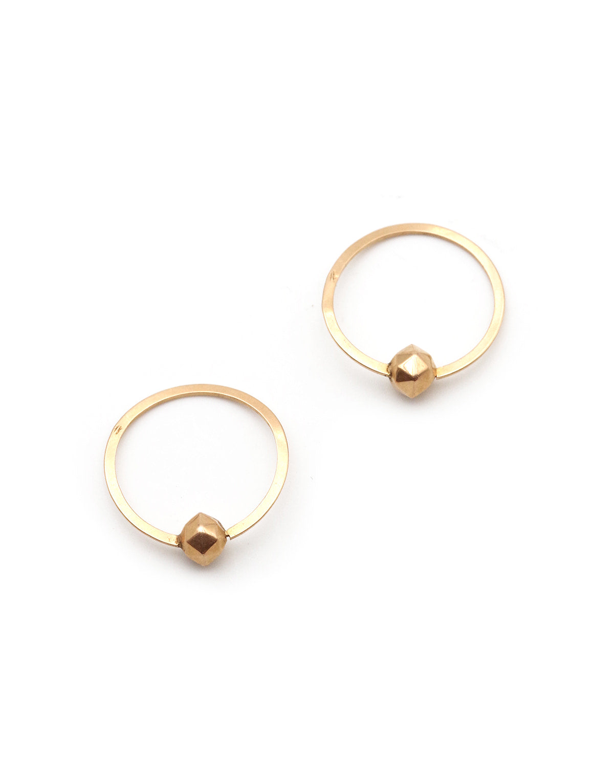 French victorian facetted hoop earrings