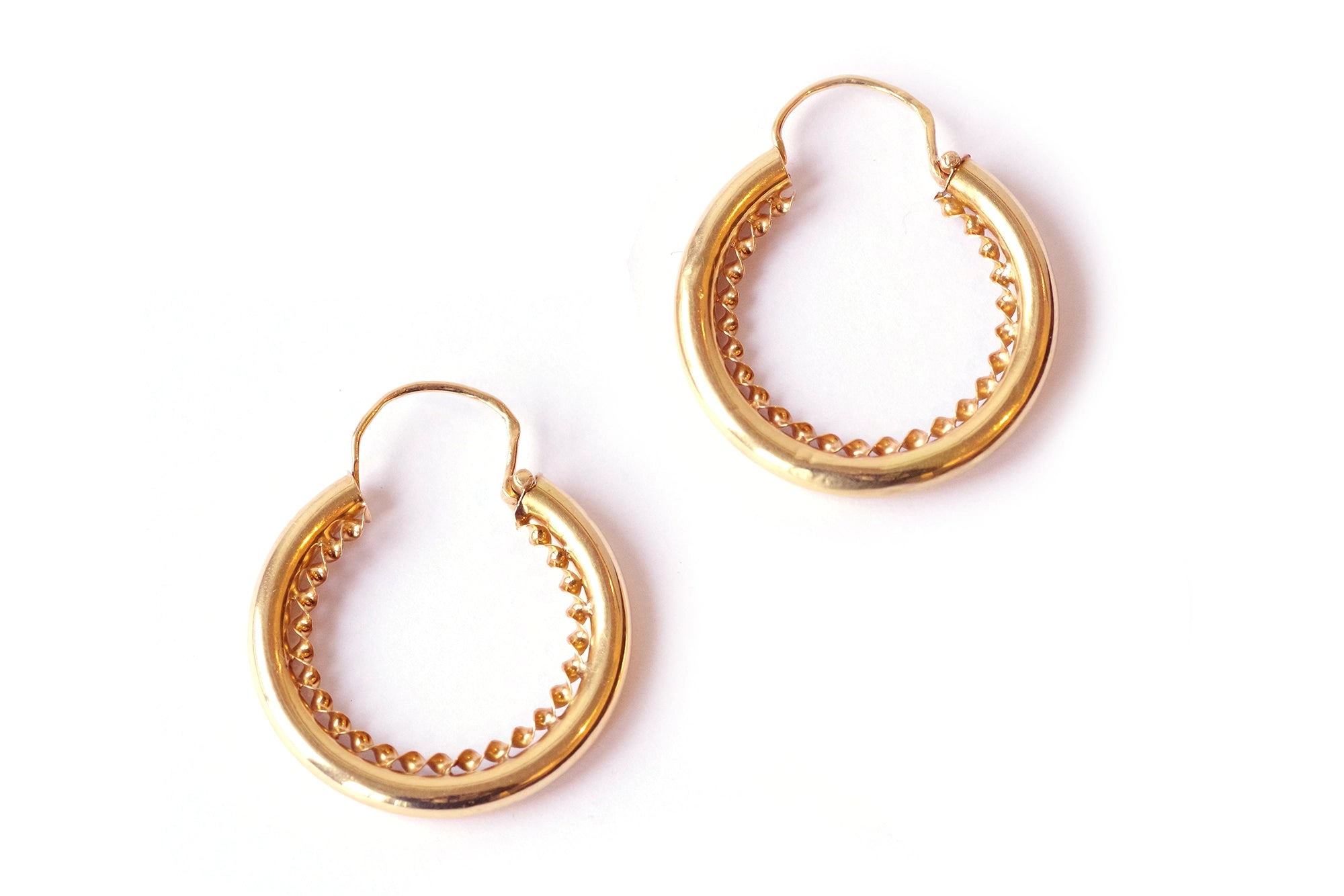 boucles d'oreille vintage en or