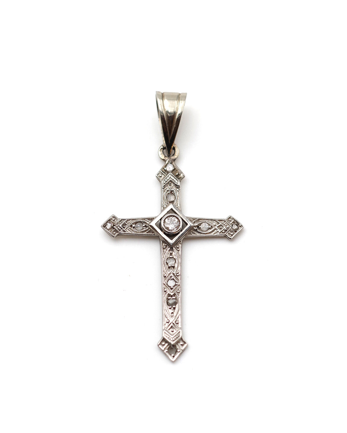 croix pendentif art deco 
