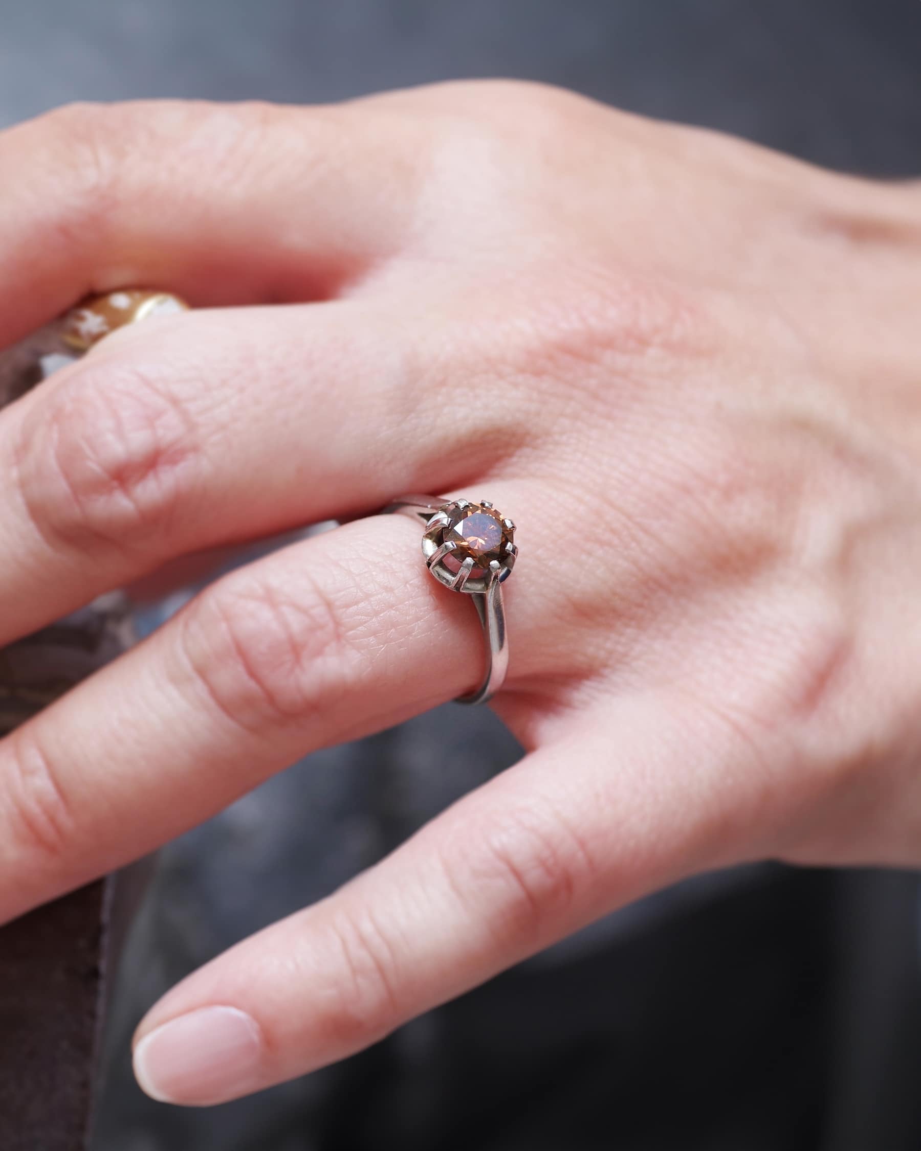 fancy brown diamond ring for a wedding