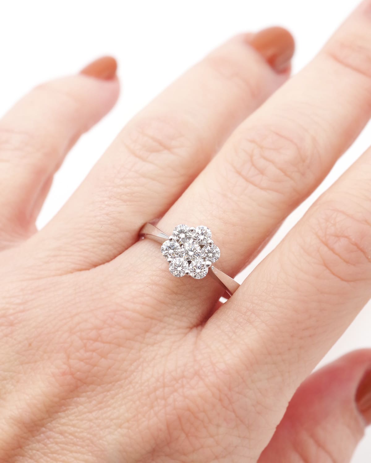 bague diamants en or blanc