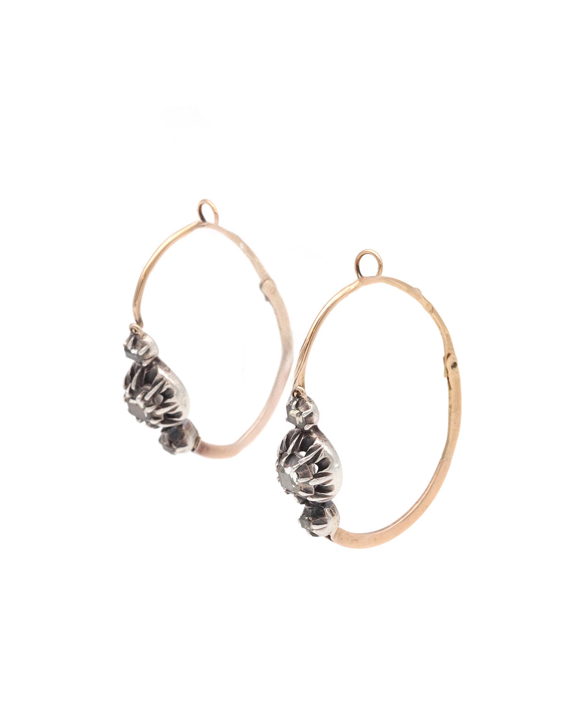 Boucles d'oreille diamants poissardes