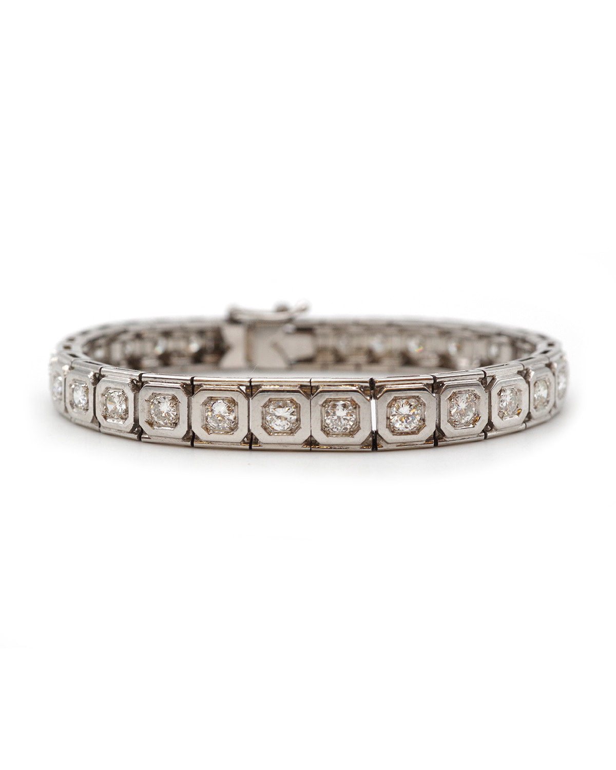 Bracelet platine diamants 3.5 cts