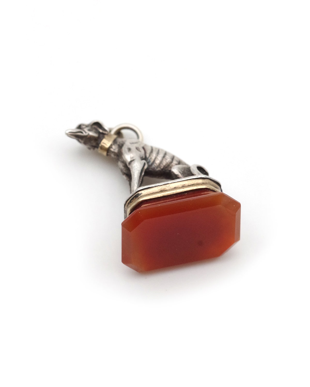 Pendentif cornaline en or