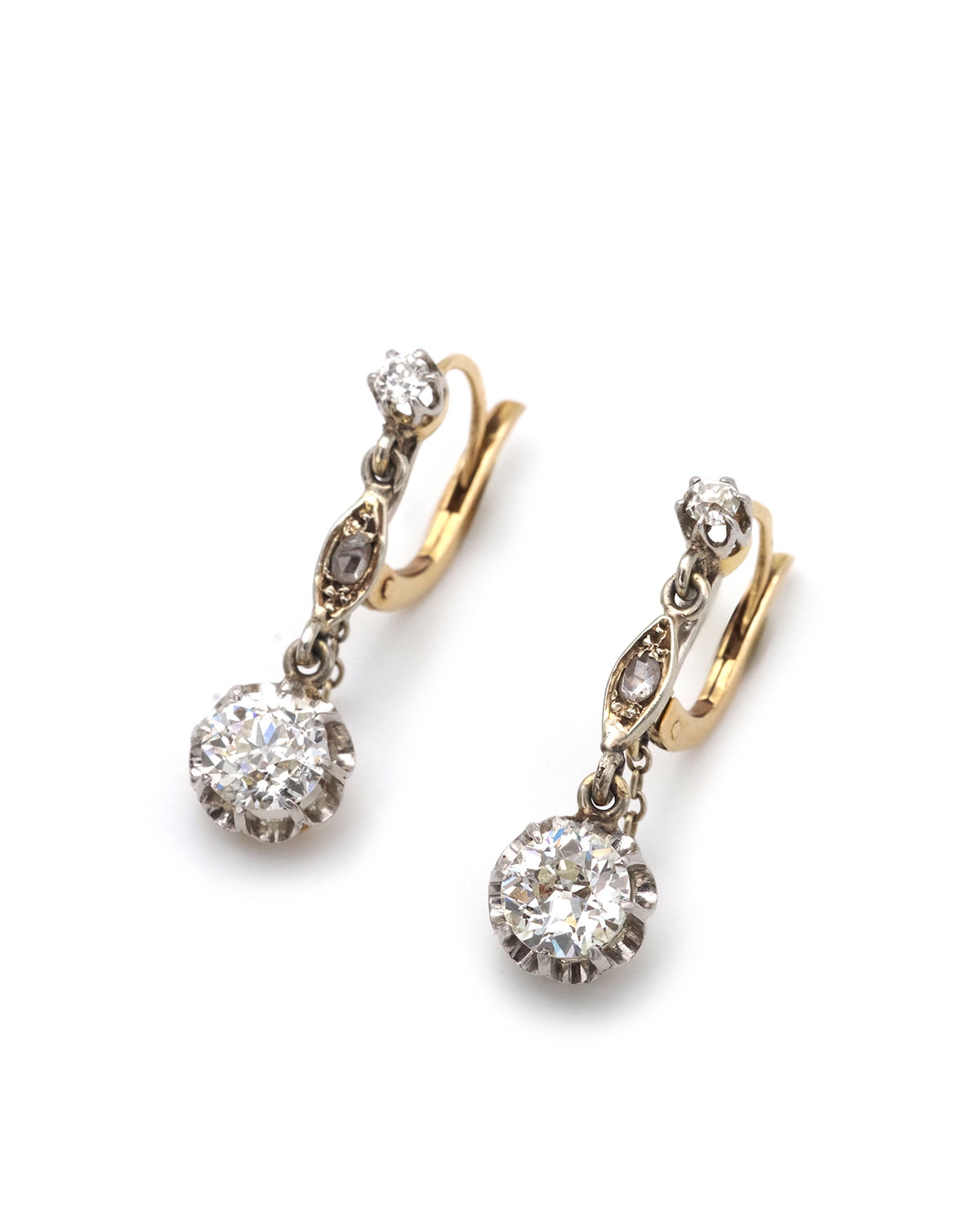 Boucles d'oreille diamants de 2.46 cts