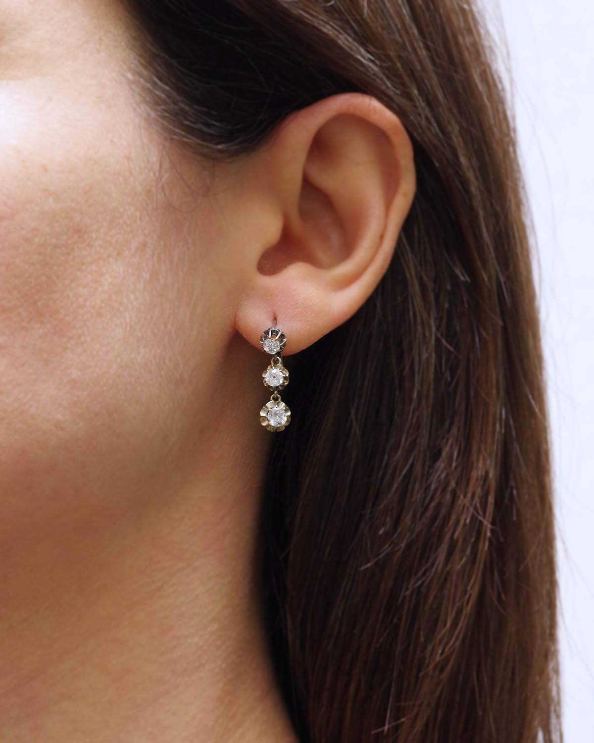 dormeuses diamants 1 carat en or