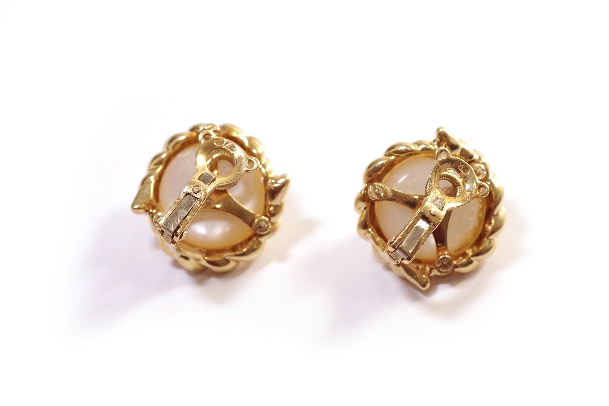 Gold clip earrings