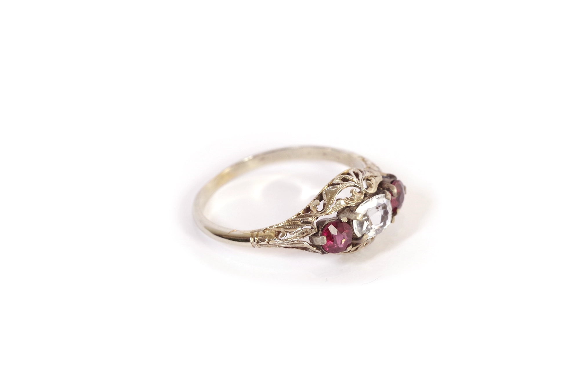 garnet art deco ring